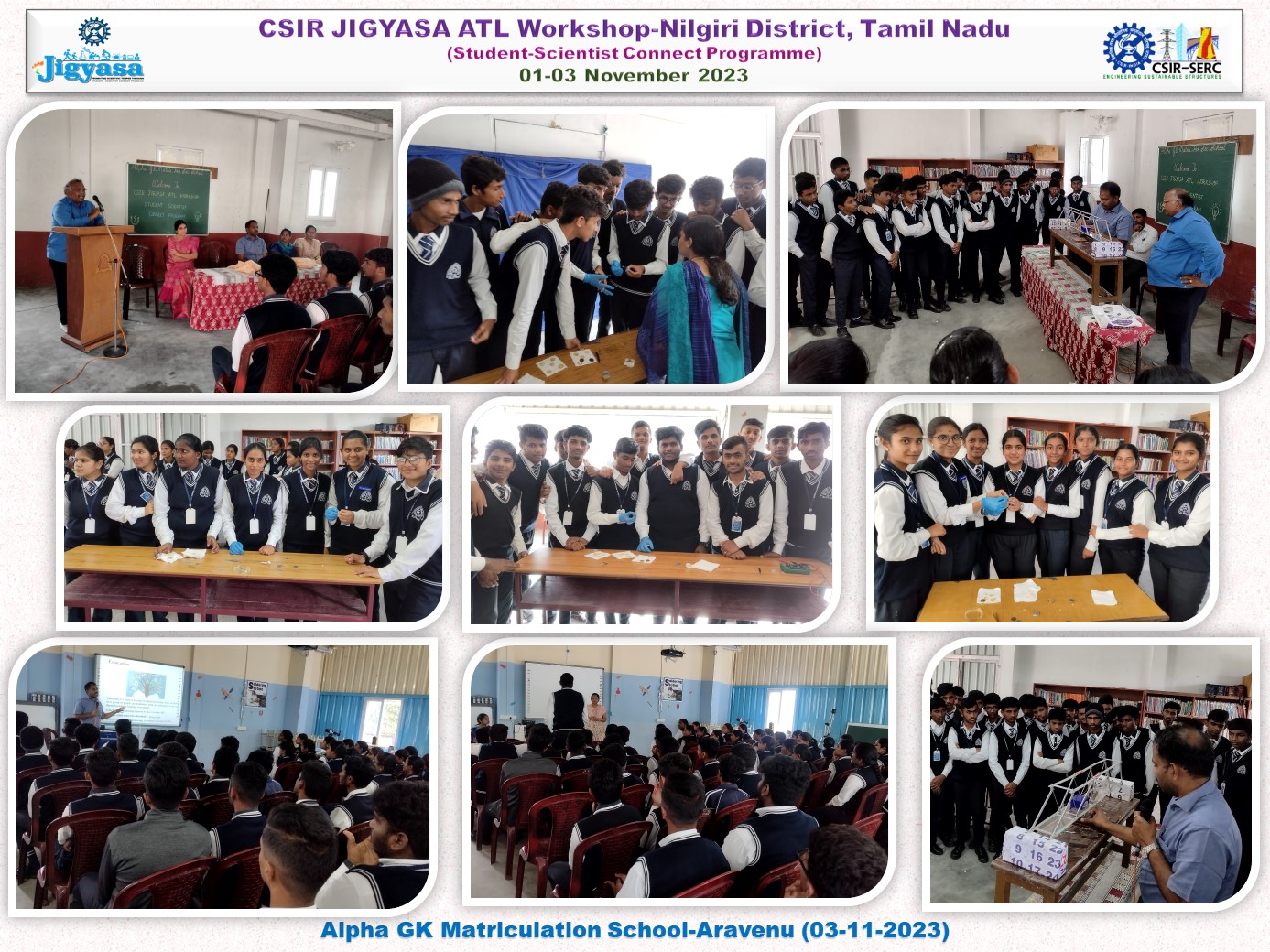CSIR JIGYASA ATL Workshop - Nilgiris District, Tamil Nadu (01-03 ...