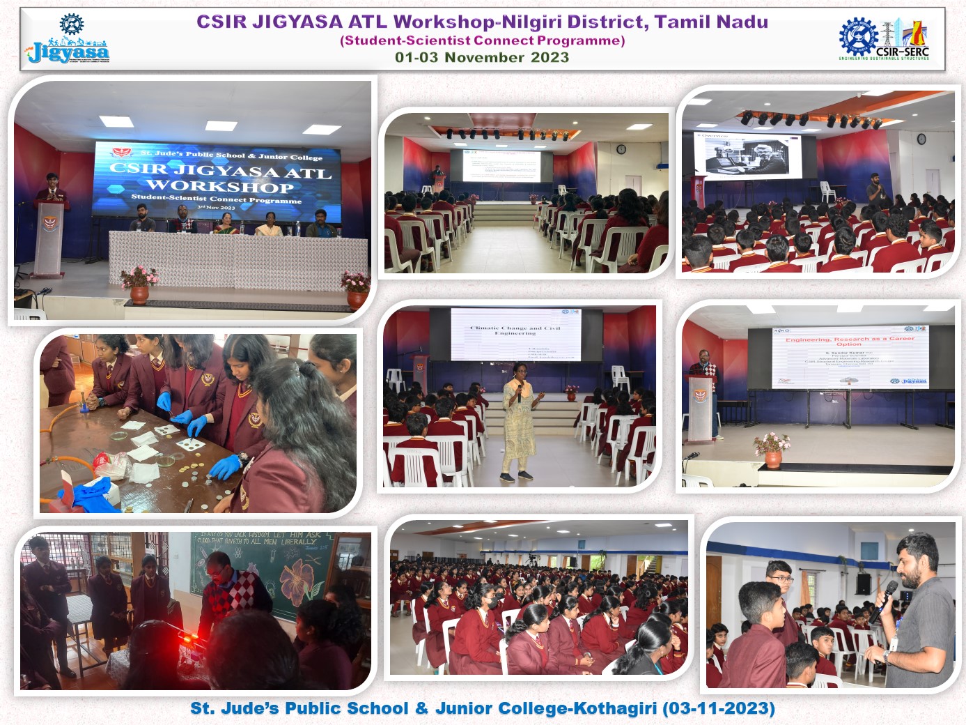 CSIR JIGYASA ATL Workshop - Nilgiris District, Tamil Nadu (01-03 ...