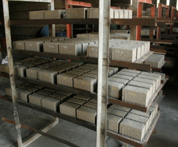 Curing of Blocks under ambient temperature conditions