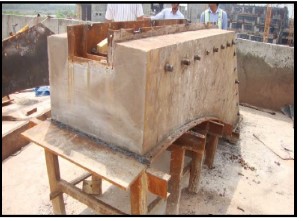 Mock-up grouting at KAPP site using grout pump for determining the flowability and fillability test for the grout developed.