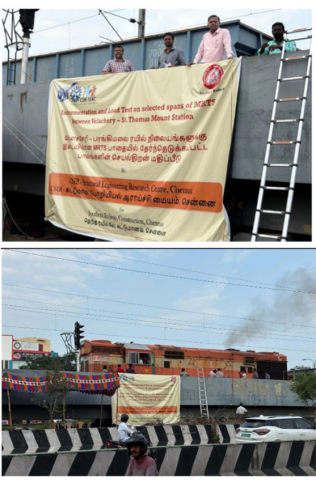 CSIR-SERC Undertakes Instrumentation and Load Testing of MRTS Bridge Structures Between Velachery and St. Thomas Mount 