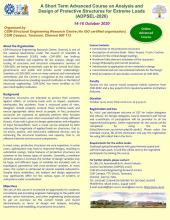 Advanced Course on Analysis and Design of Protective Structures for Extreme Loads - (14 to 16 Oct 2020)