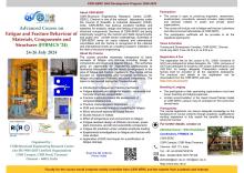 Advanced Course on "Fatigue and Fracture Behaviour of Materials, Components and Structures (FFBMCS ’24 )", 24 - 26 July 2024.
