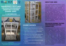 Advanced Course on Engineering Structures for Disaster Resilience Under Multi-Hazard​, 2-4 September 2026