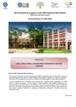 Skill Development Training Programme Annual Planner for 2023-24