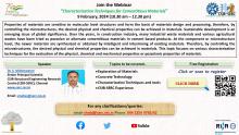 Free Webinar on Characterization Techniques for Cementitious Materials, 9 February 2024 (10.30 am - 12.30 pm (IST) )